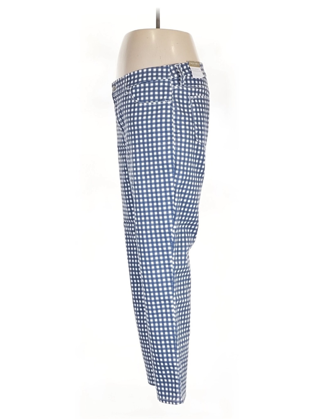 Chico’s Gingham Blue & White Pants - Picture 4 of 6